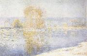 Claude Monet Floating Ice at Bennecourt painting